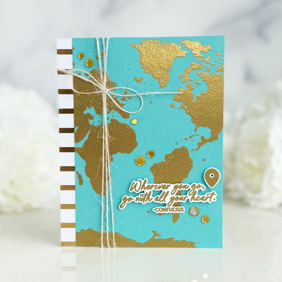 Papertrey Ink Wish You Were Here Dies pti-0959 map