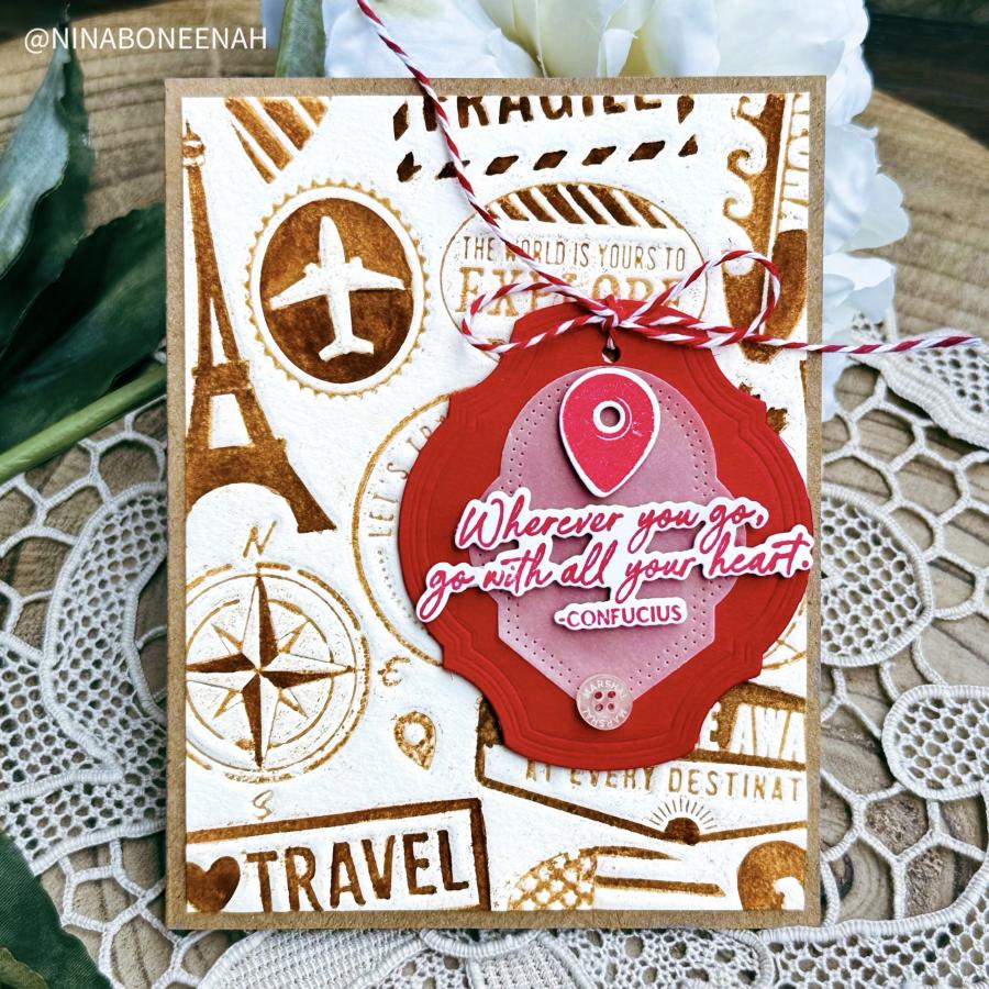 Papertrey Ink Wish You Were Here Dies pti-0959 travel