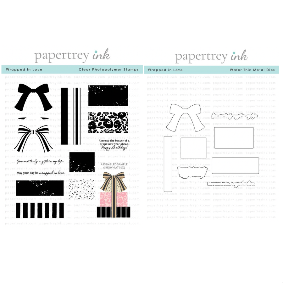 Papertrey Ink Wrapped in Love Clear Stamp and Die Set