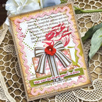 Papertrey Ink Wrapped in Love Clear Stamps 1688 silver sparkle