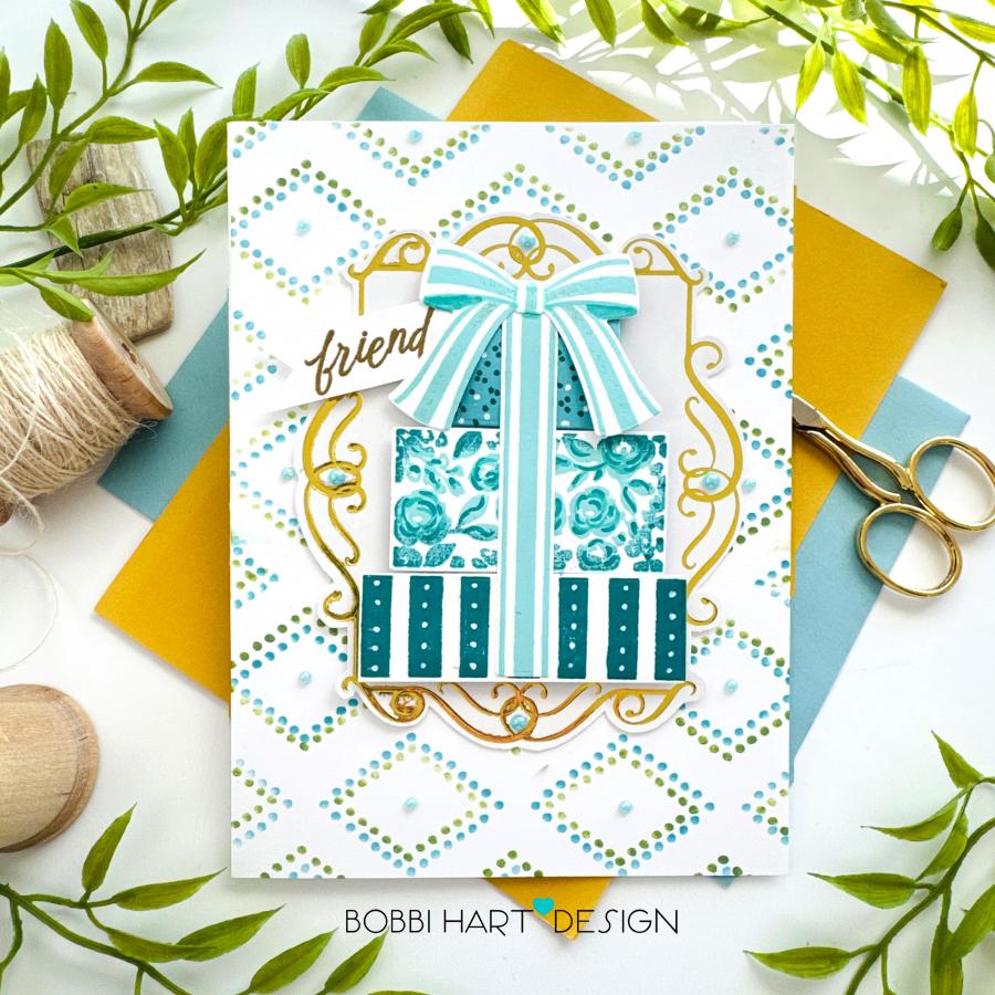 Papertrey Ink Wrapped in Love Dies pti-1057 present stack