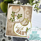 Papertrey Ink Sweet Baby Bib Dies PTI-0647 hello baby | color-code:ALT01