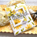Papertrey This is Big Sentiments Thankful Dies pti-0836 sunflowers