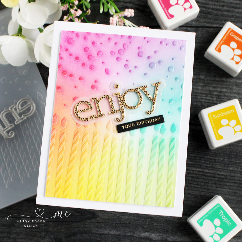 Simon Says Stamp Embossing Folder And Dies Party Candles sfd328 Stamptember Birthday Card | color-code:ALT02