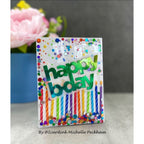 Simon Says Stamp Embossing Folder And Dies Party Candles sfd328 Stamptember Birthday Card