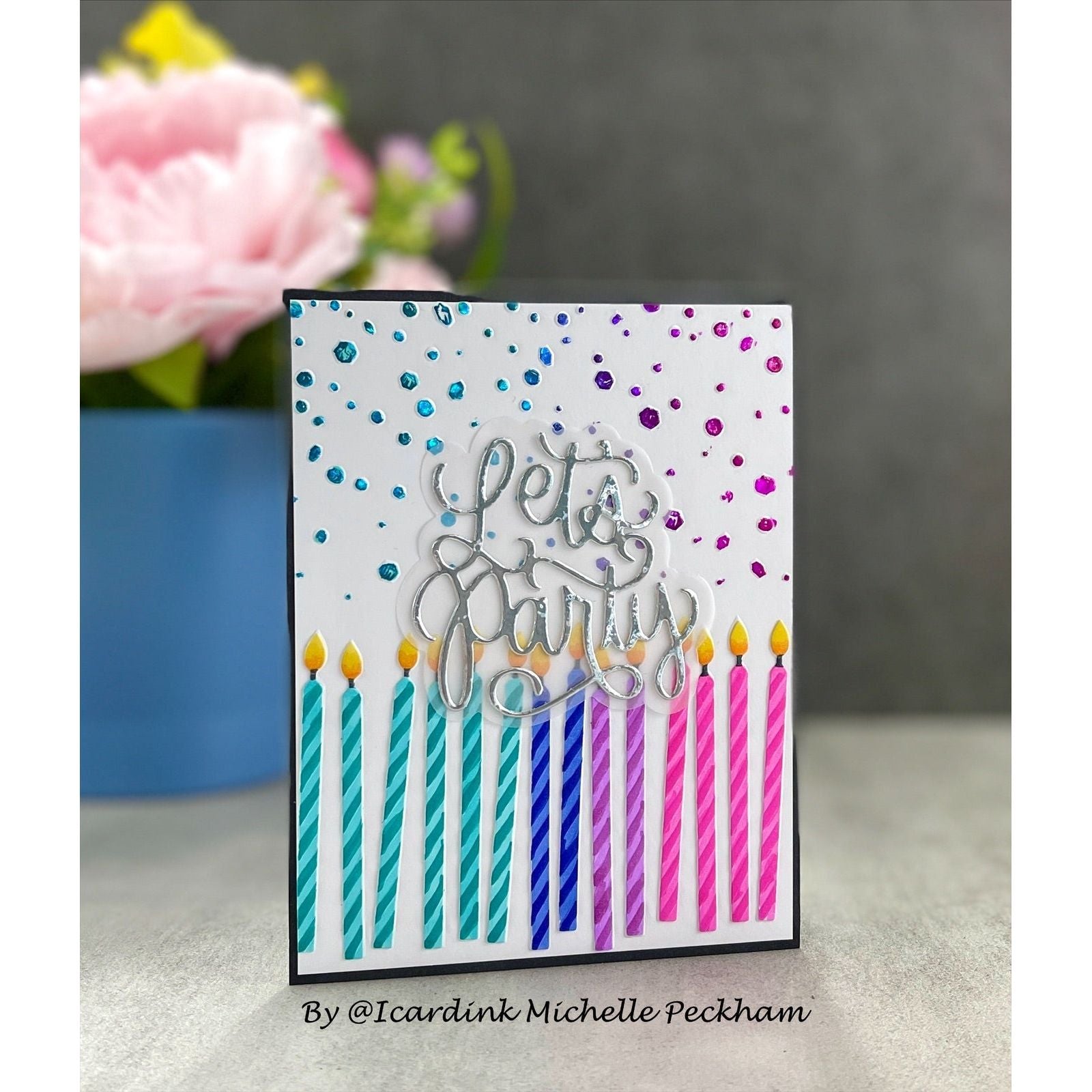 Simon Says Stamp Embossing Folder And Dies Party Candles sfd328 Stamptember Birthday Card