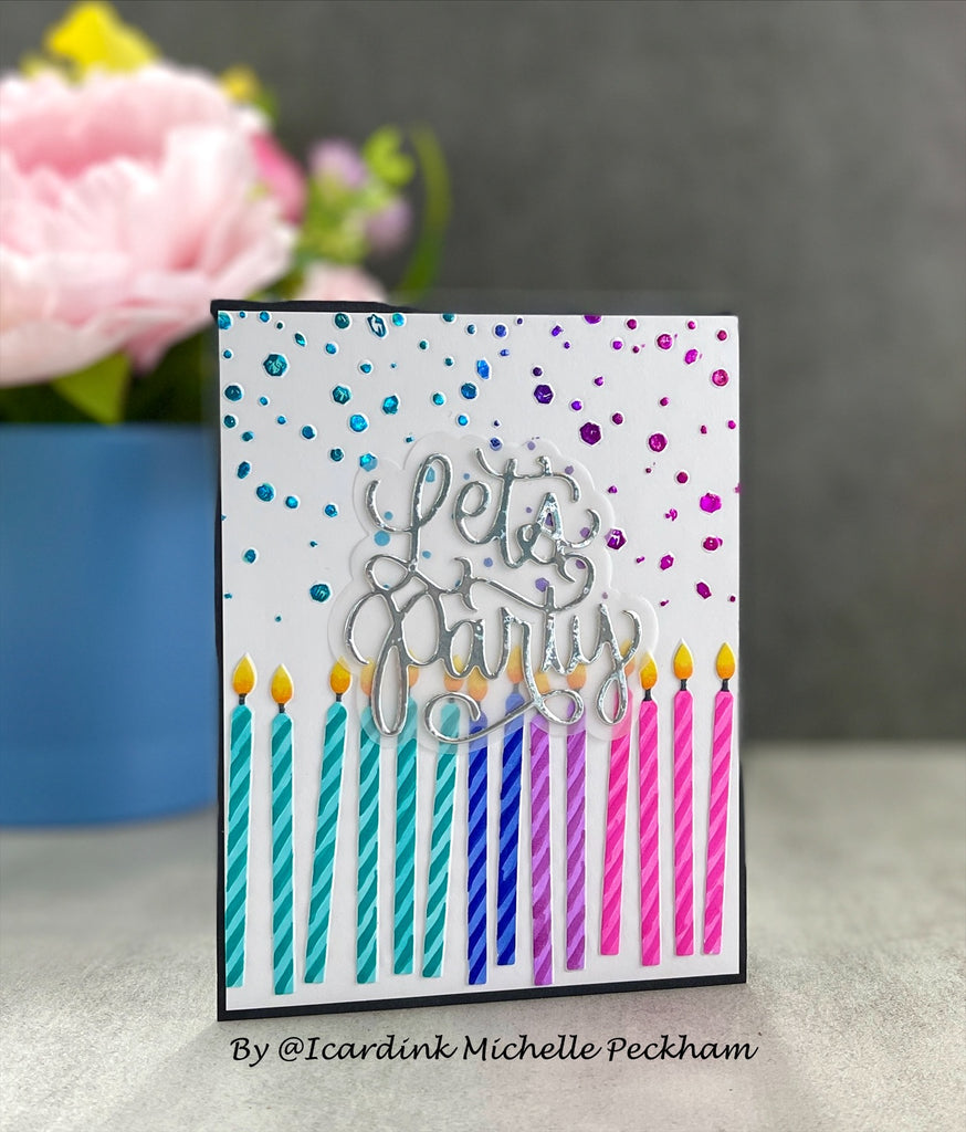 Simon Says Stamp Embossing Folder And Dies Party Candles sfd328 Stamptember Birthday Card