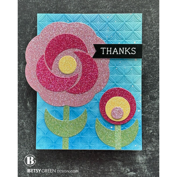 Simon Says Stamp Glitter Cardstock Pastels 6x6 sss332 Favorite Things Thanks Card