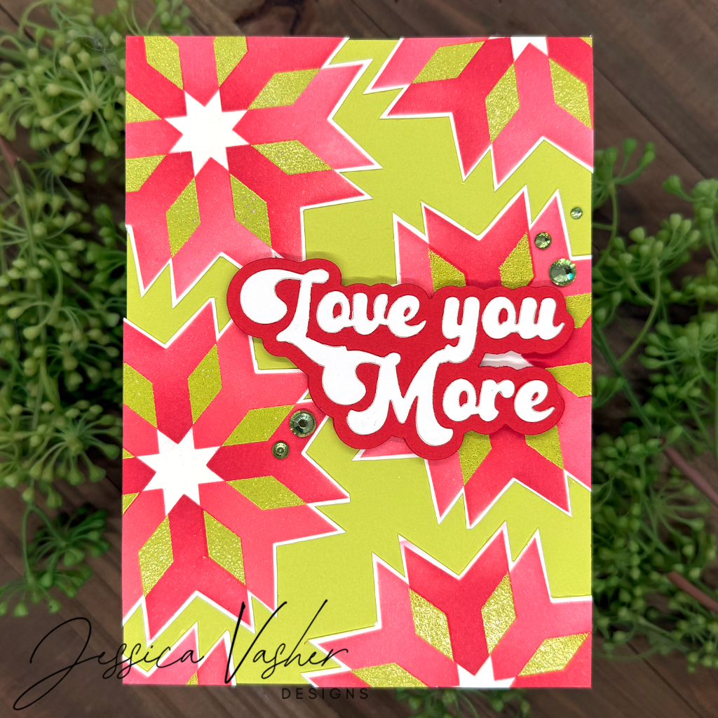 Simon Says Stamp Set of 3 Stencils Patchwork 1099mt Sugar and Spice Love Card