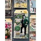 Tim Holtz Fabric Palette Green Bundle of 10 Fat Quarters Paula Cheney Green Palette Tag oak leaf green suit guy | color-code:alt2