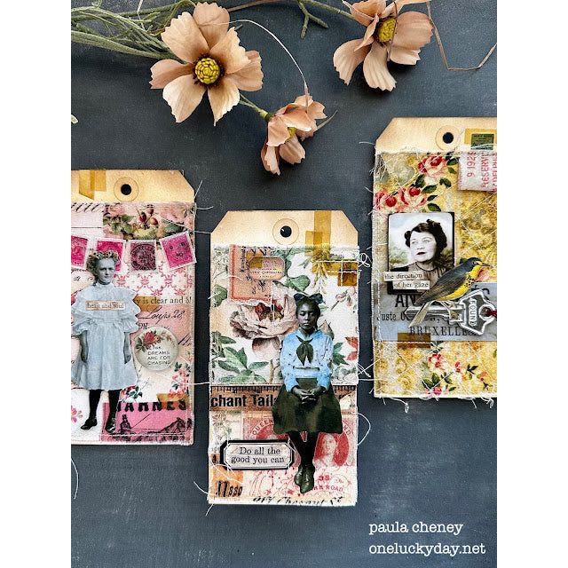 Tim Holtz Fabric Palette Fat Quarters red yellow orange pink Paula Cheney Tags | color-code:alt7