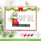 Lawn Fawn Set Pawsitive Christmas Clear Stamps and Dies Joyful
