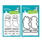 Lawn Fawn Set Pawsitive Christmas Clear Stamps and Dies