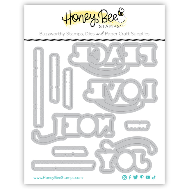 Honey Bee Peace, Love, Joy Dies hbds-508 Detailed Packaging View