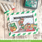Peace Joy Love and Cookies Handmade Card with Cookies and Elves