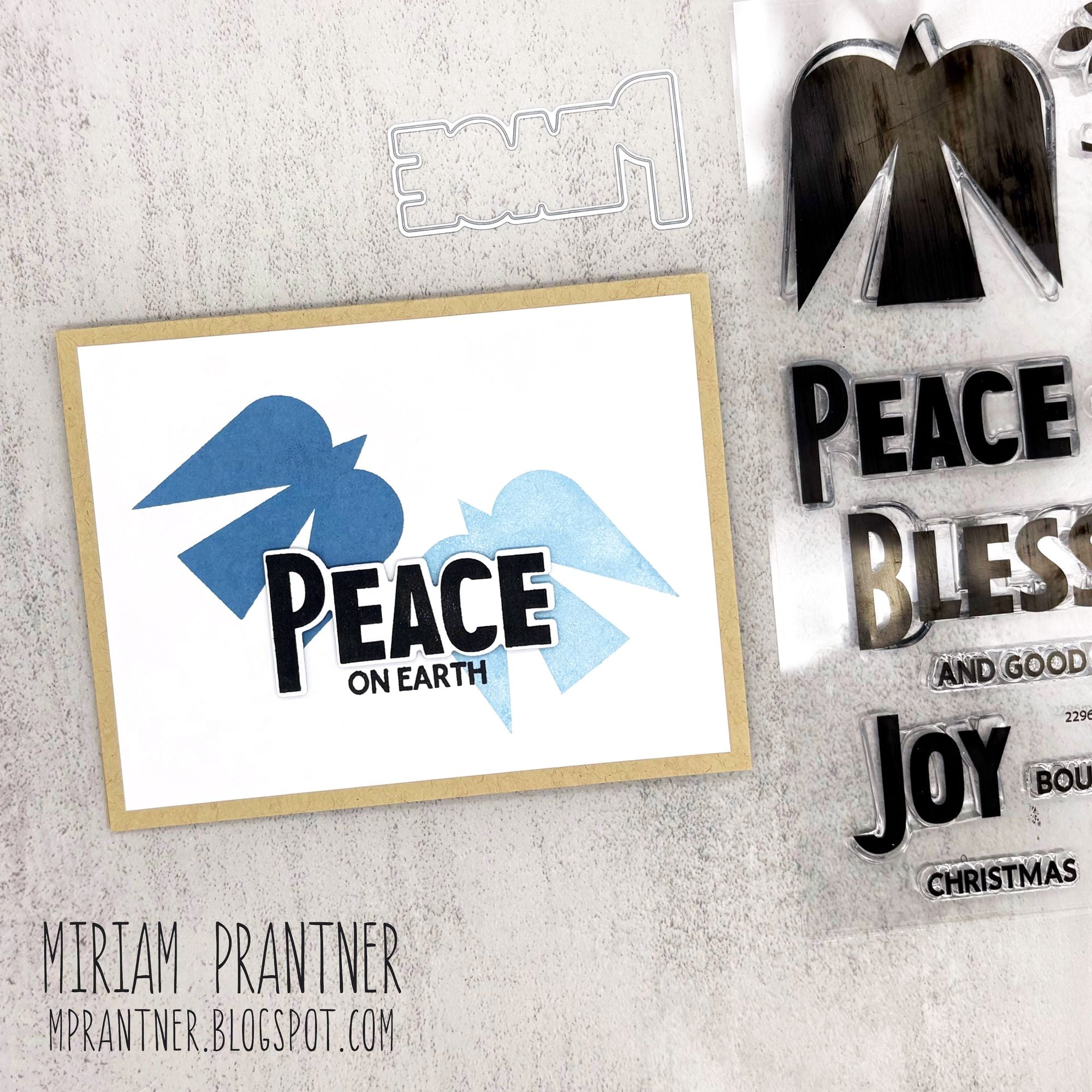 Simon Says Stamp Peacebird Wafer Dies 1435mdc And Everything Nice Christmas Card