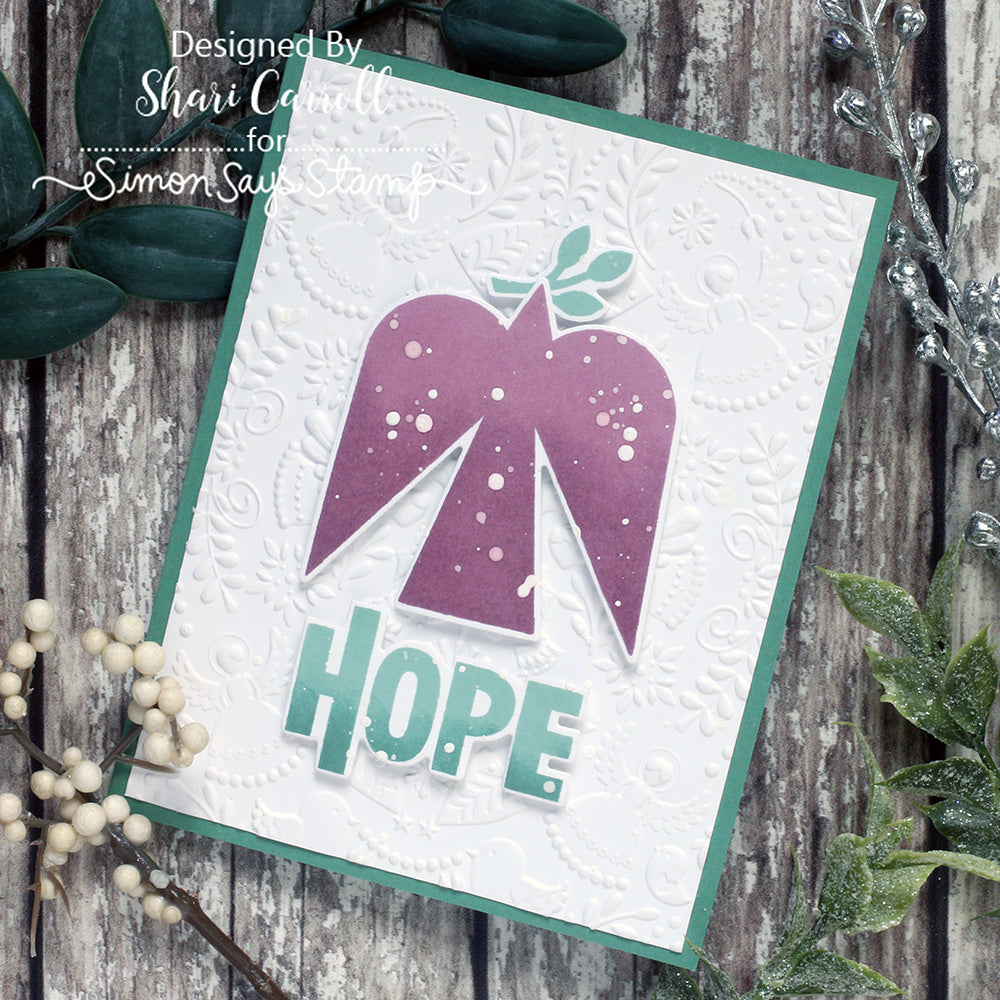 Simon Says Stamp Peacebird Wafer Dies 1435mdc And Everything Nice Christmas Card