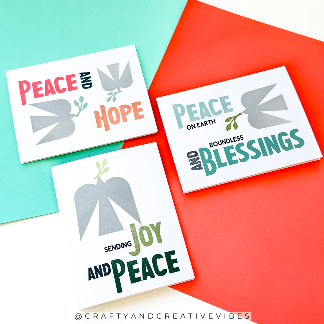 Simon Says Clear Stamps Peacebird 2296msc And Everything Nice Christmas Cards | color-code:ALT03