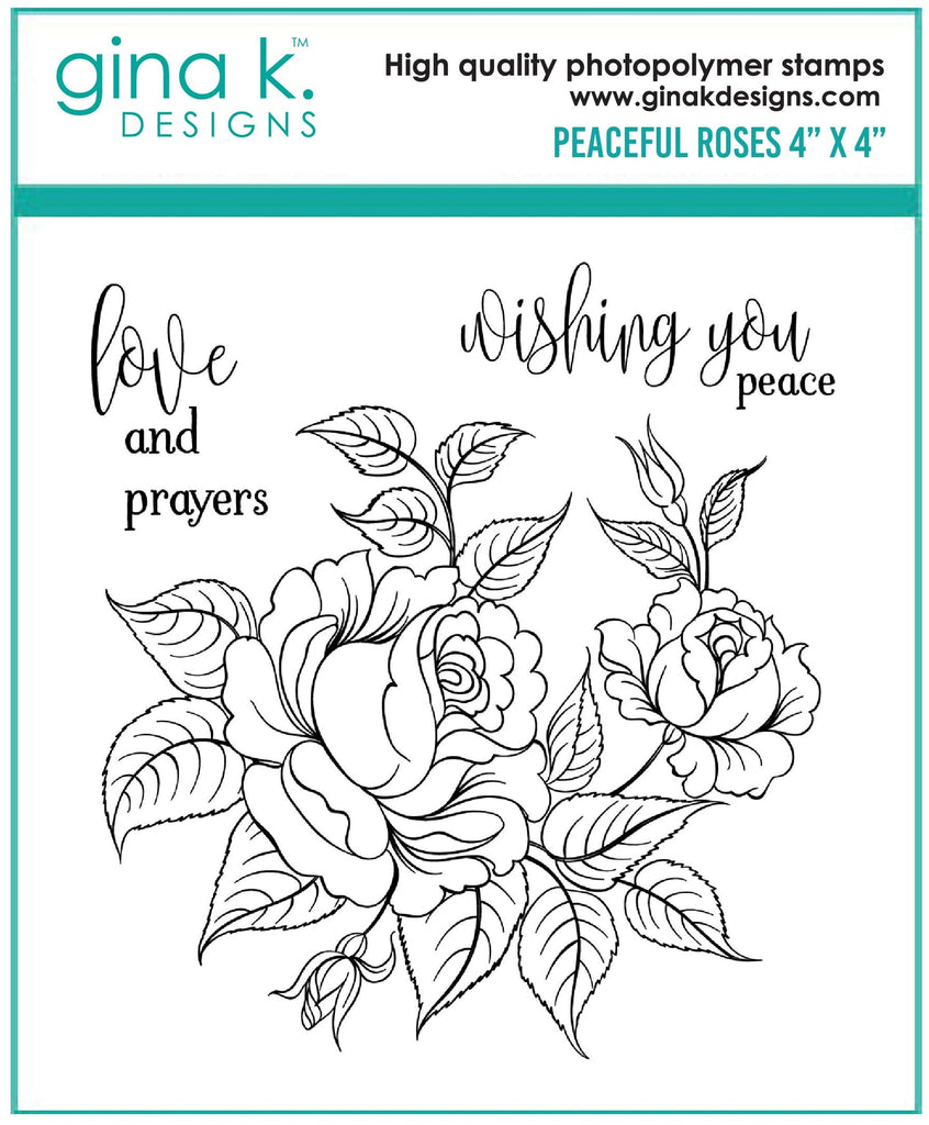 Gina K Designs PEACEFUL ROSES Clear Stamps 3504