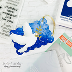 Simon Says Stamp Embossing Folder and Cutting Die Peaceful Dove sfd561 DieCember Holiday Tag