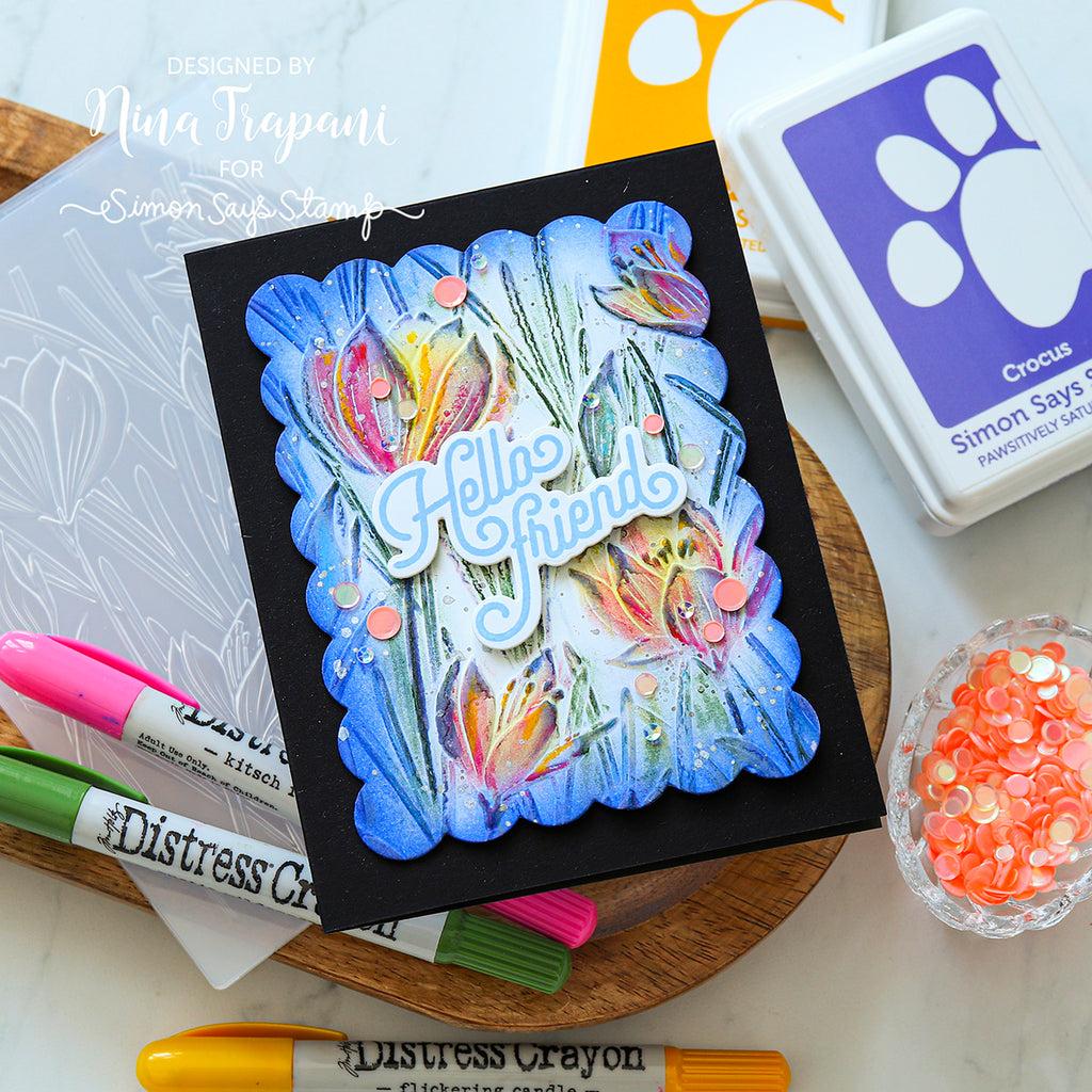 Simon Says Stamp Embellishment Mix Peach Bellini 0226pb Beautiful Moments Friend Card | color-code:ALT01