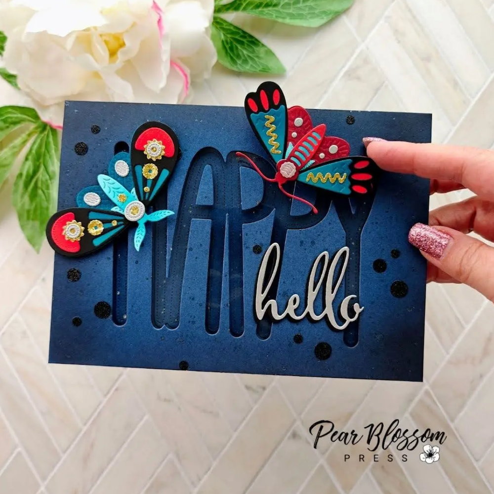 Pear Blossom Press Snap 'N Slide 33822 happy hello butterfly 