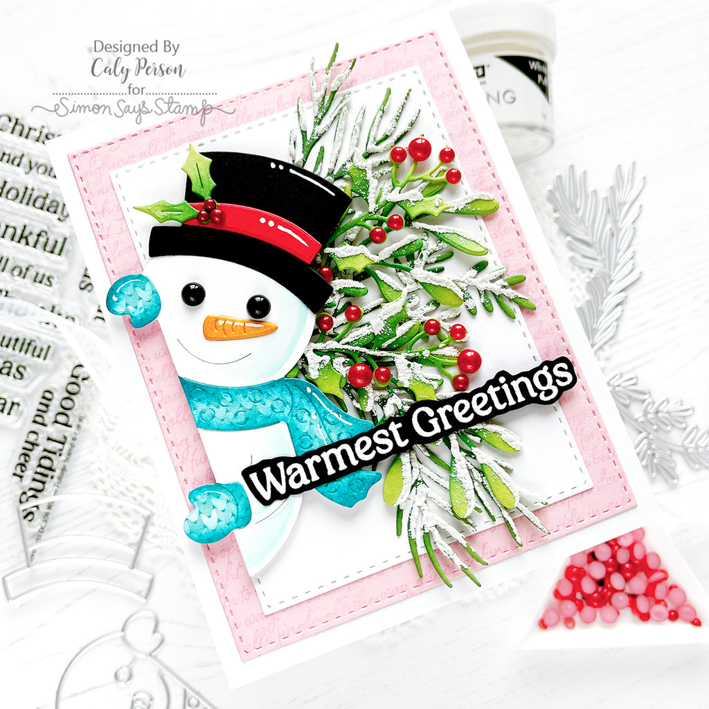 Hero Arts Stamp and Cuts XL Winter Foliage DC304 warmest greetings | color-code:ALT03