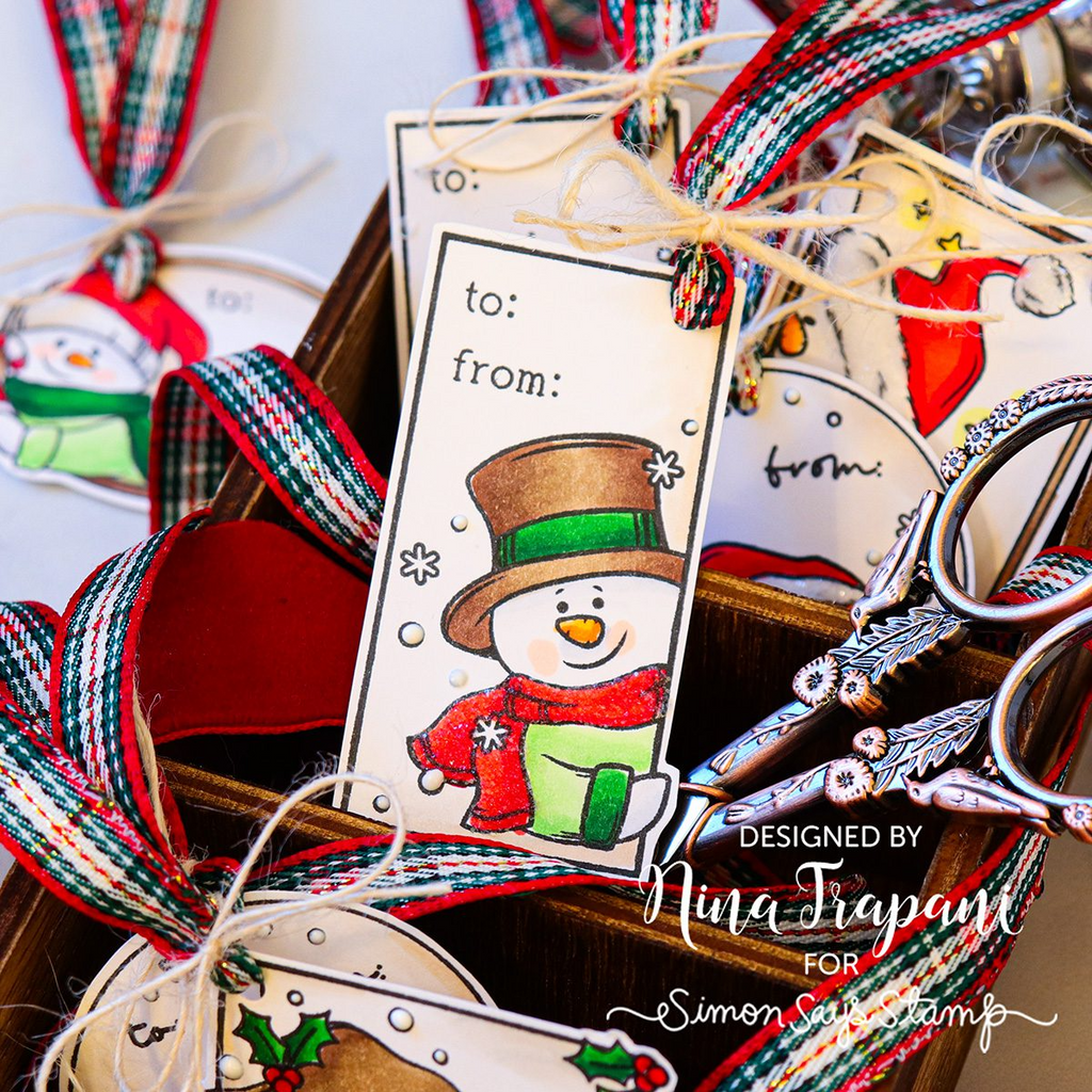Simon Says Stamp Peeking Snowmen Tags Wafer Dies 1258sdc Christmas Tags | color-code:ALT02