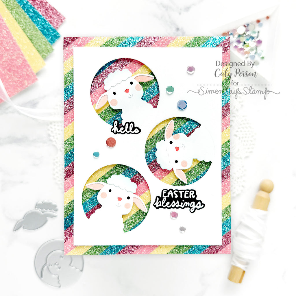 Simon Says Stamp Peeking Lamb Wafer Dies s1001 Favorite Things Easter Card | color-code:ALT02