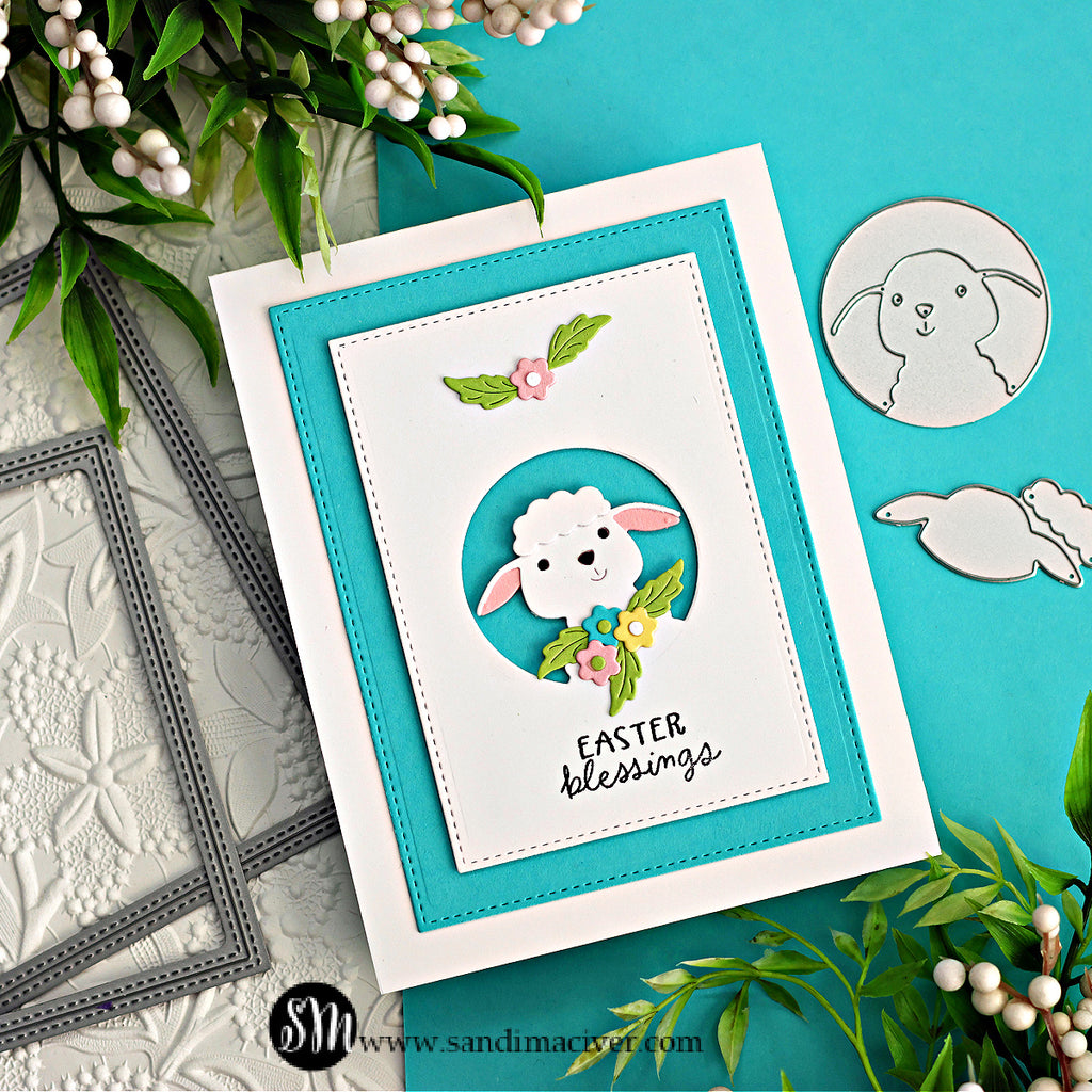 Simon Says Stamp Peeking Lamb Wafer Dies s1001 Favorite Things Easter Card | color-code:ALT03