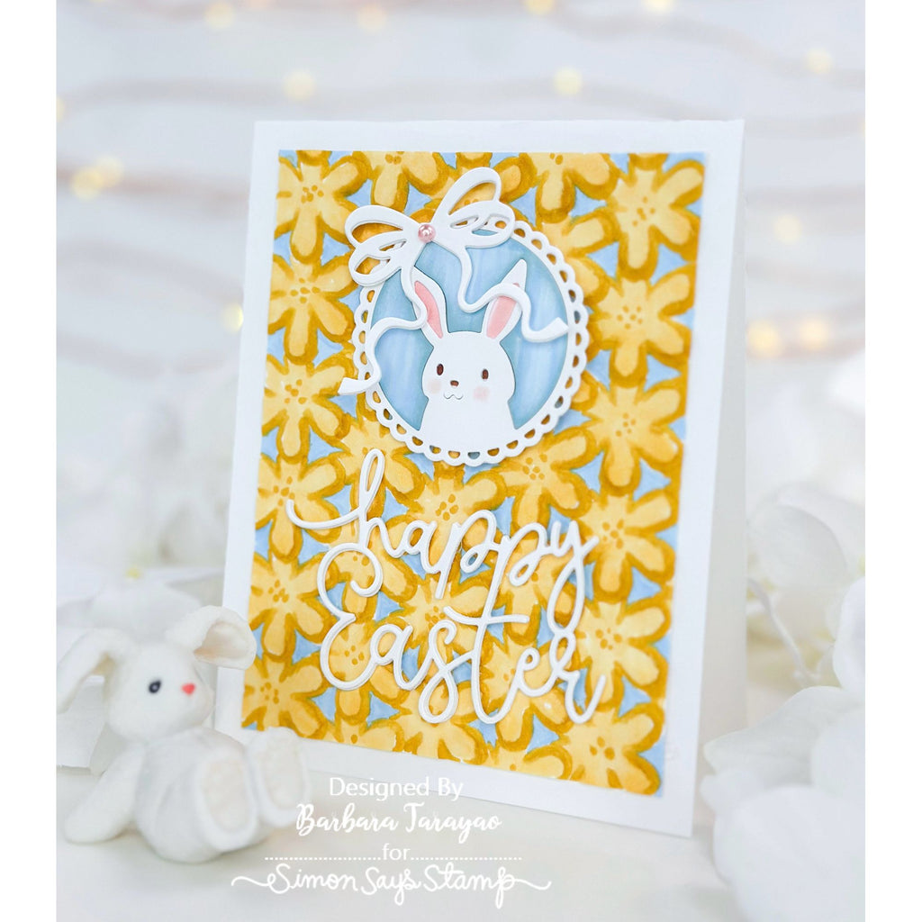 Simon Says Stamp Peeking Rabbit Wafer Dies s1004 Rain or Shine Easter Card | color-code:ALT02