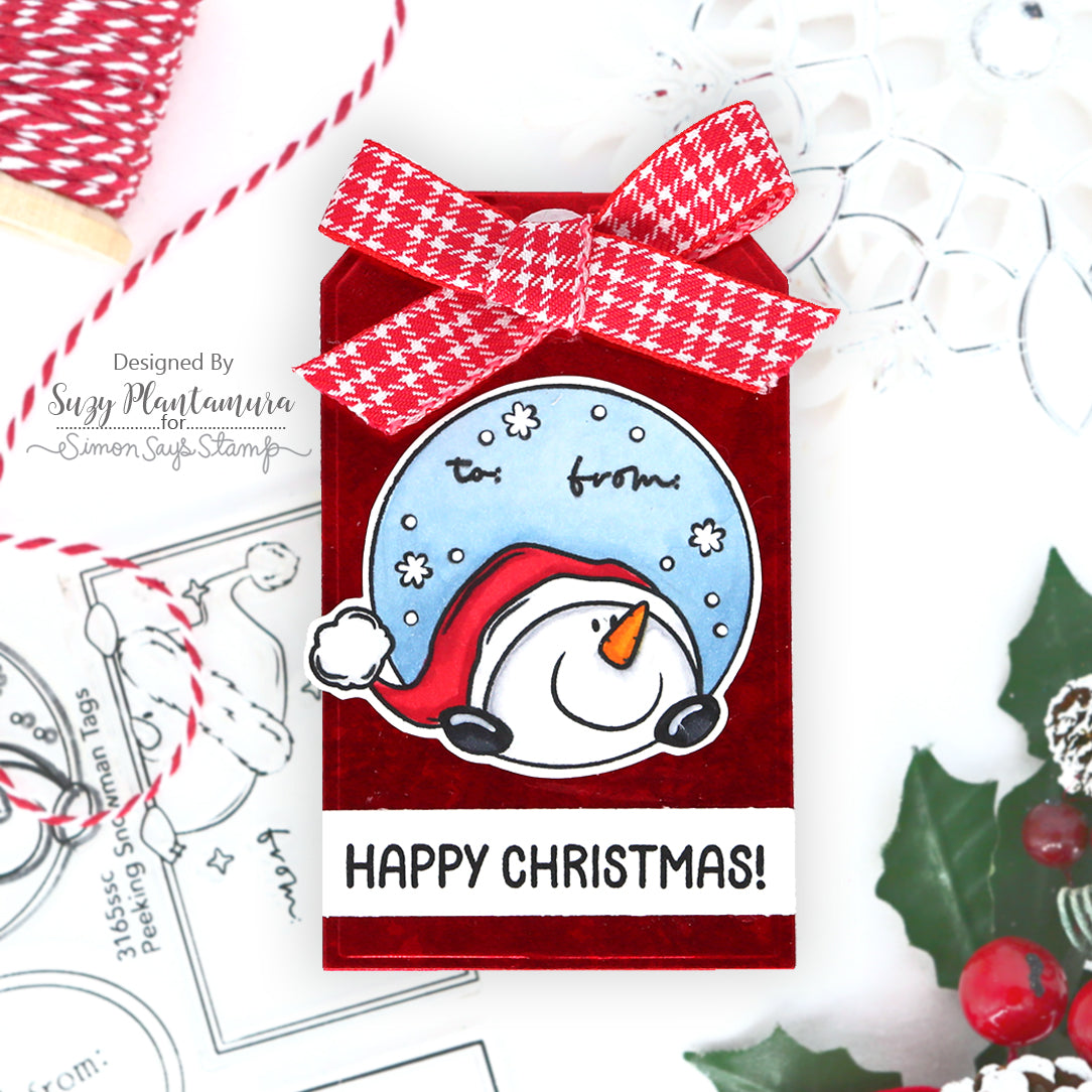 Simon Says Stamps and Dies Peeking Snowmen Tags set898ps DieCember Christmas Tag | color-code:ALT05