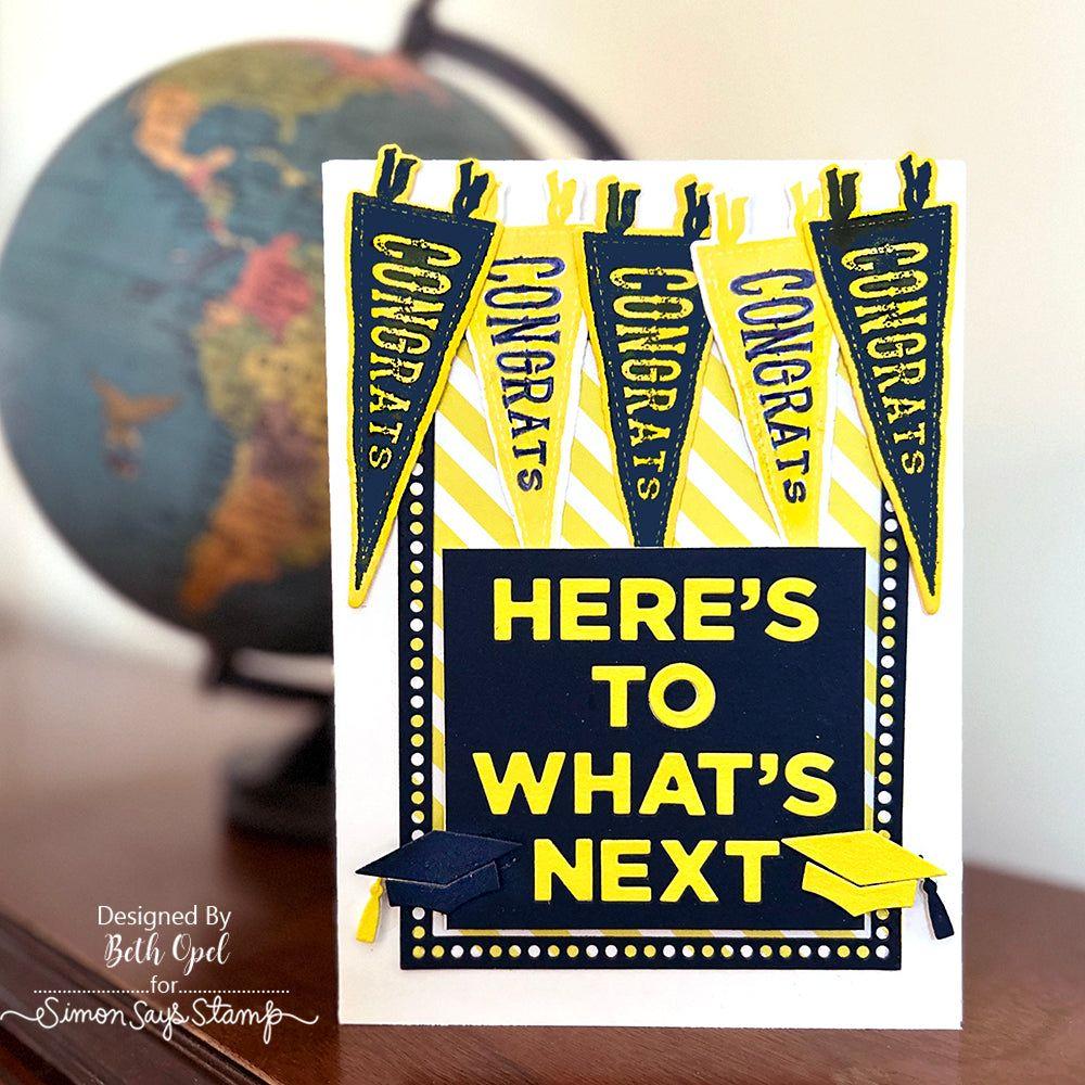 Simon Says Stamp Tim Holtz Pennants Bundle setpn24 Grad Card 