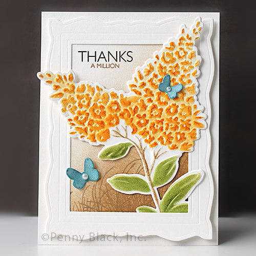 Penny Black 3D Awakening Embossing Folder 65-004 thanks
