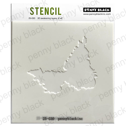 Penny Black 3D Awakening Layers Stencils 25-030