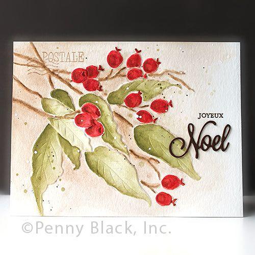 Penny Black 3D Berries Abound Embossing Folder 65-022 noel