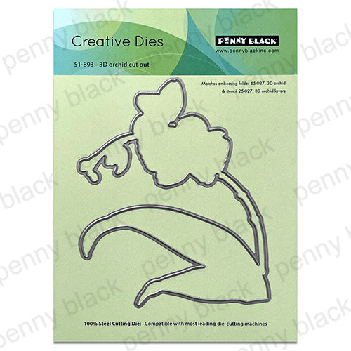 Penny Black 3D Orchid Embossing Folder Die and Stencil Set product image 2