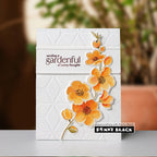 Penny Black Abstract Lilium Embossing Folder 65-031 orange flowers