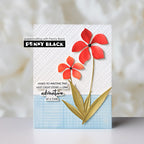 Penny Black Adventurous Belief Clear Stamp and Die Set red flowers