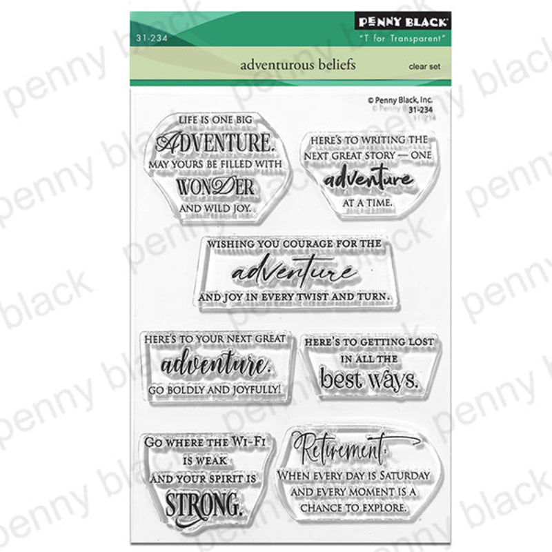 Penny Black Adventurous Belief Clear Stamps 31-234