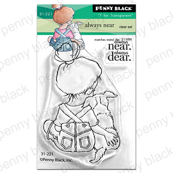 Penny Black Always Near Clear Stamp and Die Set image 1