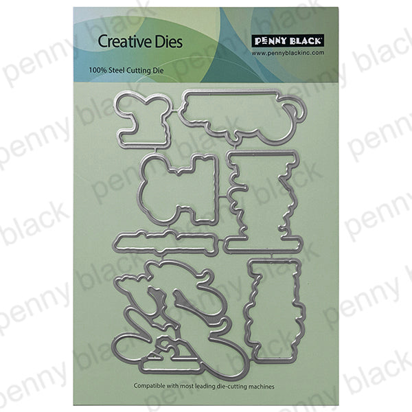 Penny Black Be Lifted Sentiments Clear Stamp and Die Set product image 2