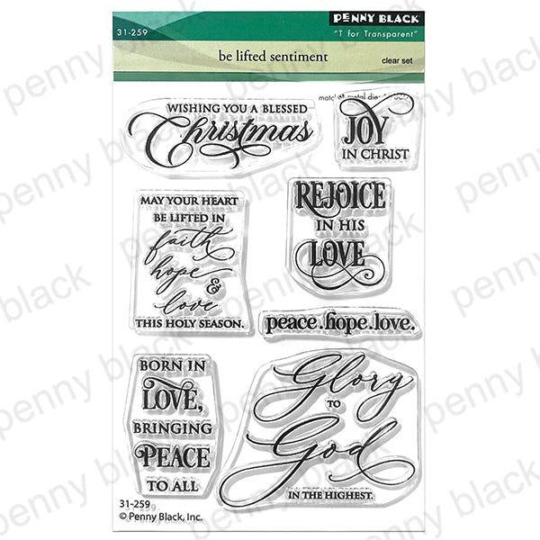 Penny Black Be Lifted Sentiments Clear Stamps 31-259