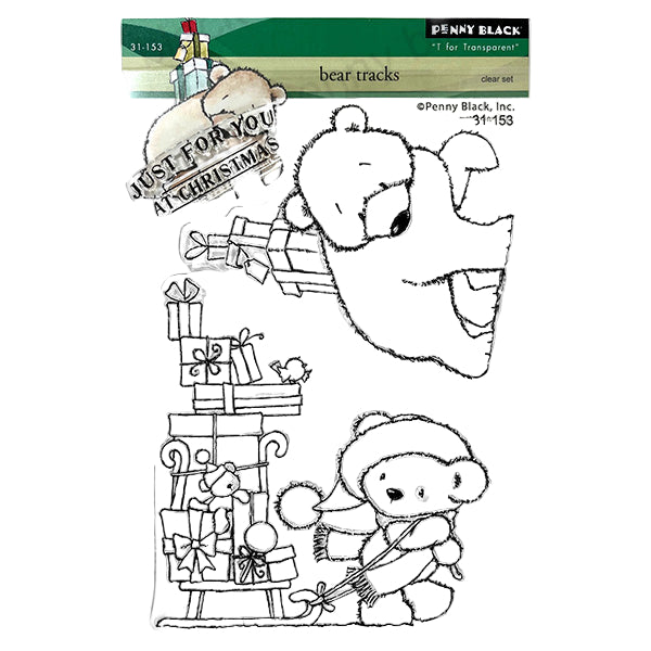 Penny Black Bear Tracks Clear Stamp and Die Set image 1