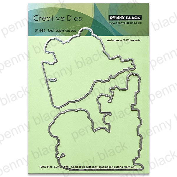 Penny Black Bear Tracks Clear Stamp and Die Set image 2
