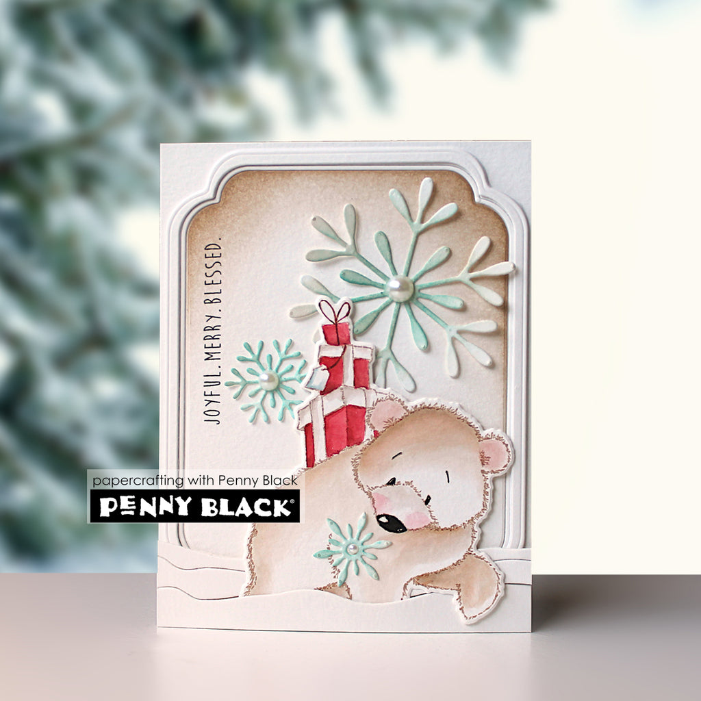 Penny Black Bear Tracks Clear Stamps 31-153 snowflakes