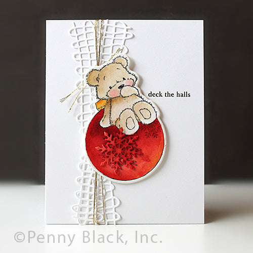Penny Black Bearnaments Cut Out Dies 51-835 deck the halls