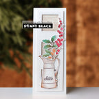 Penny Black Berry, Bird and Tree Clear Stamp and Die Set red berries cheer card