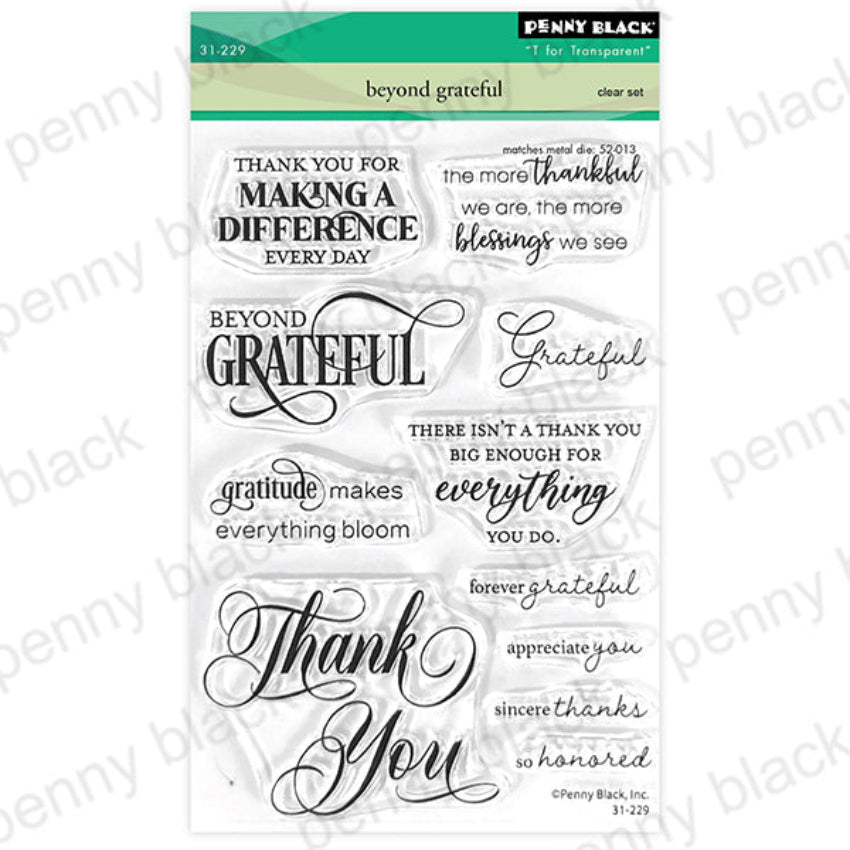 Penny Black Beyond Grateful Clear Stamps 31-229