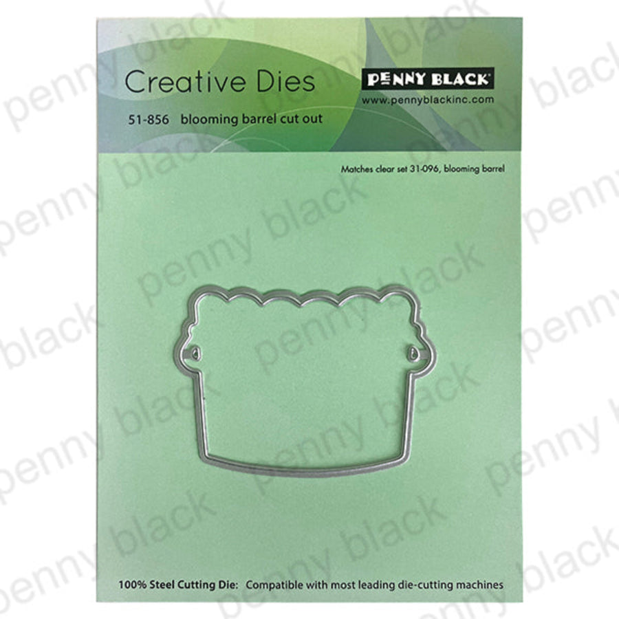 Penny Black Blooming Barrel Cut Out Coordinating Die 51-856